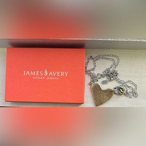 Retired James Avery Bronze with Oval Twist Changeable Charm Holder Necklace